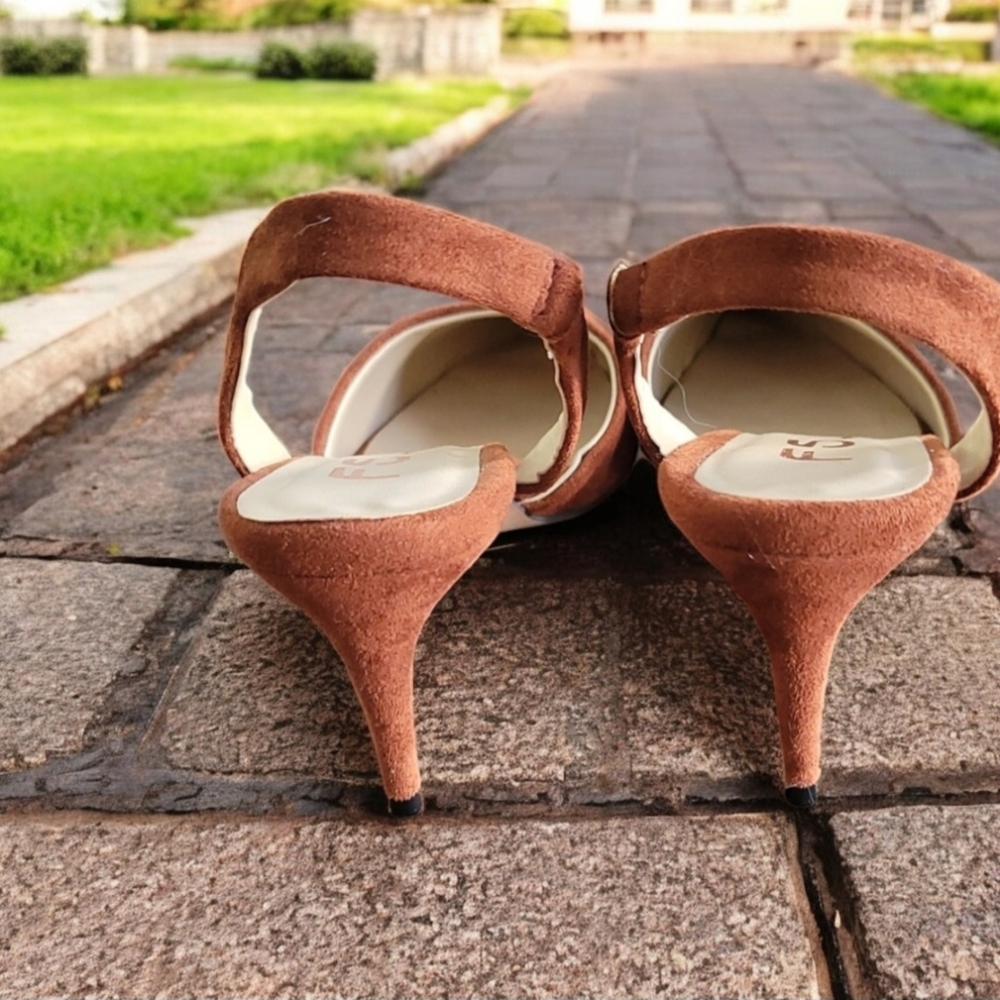 NWOT FSJ SLINGBACK HEELS - Picture 3 of 6